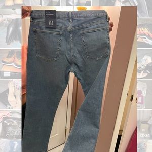 Mens solid blue jeans